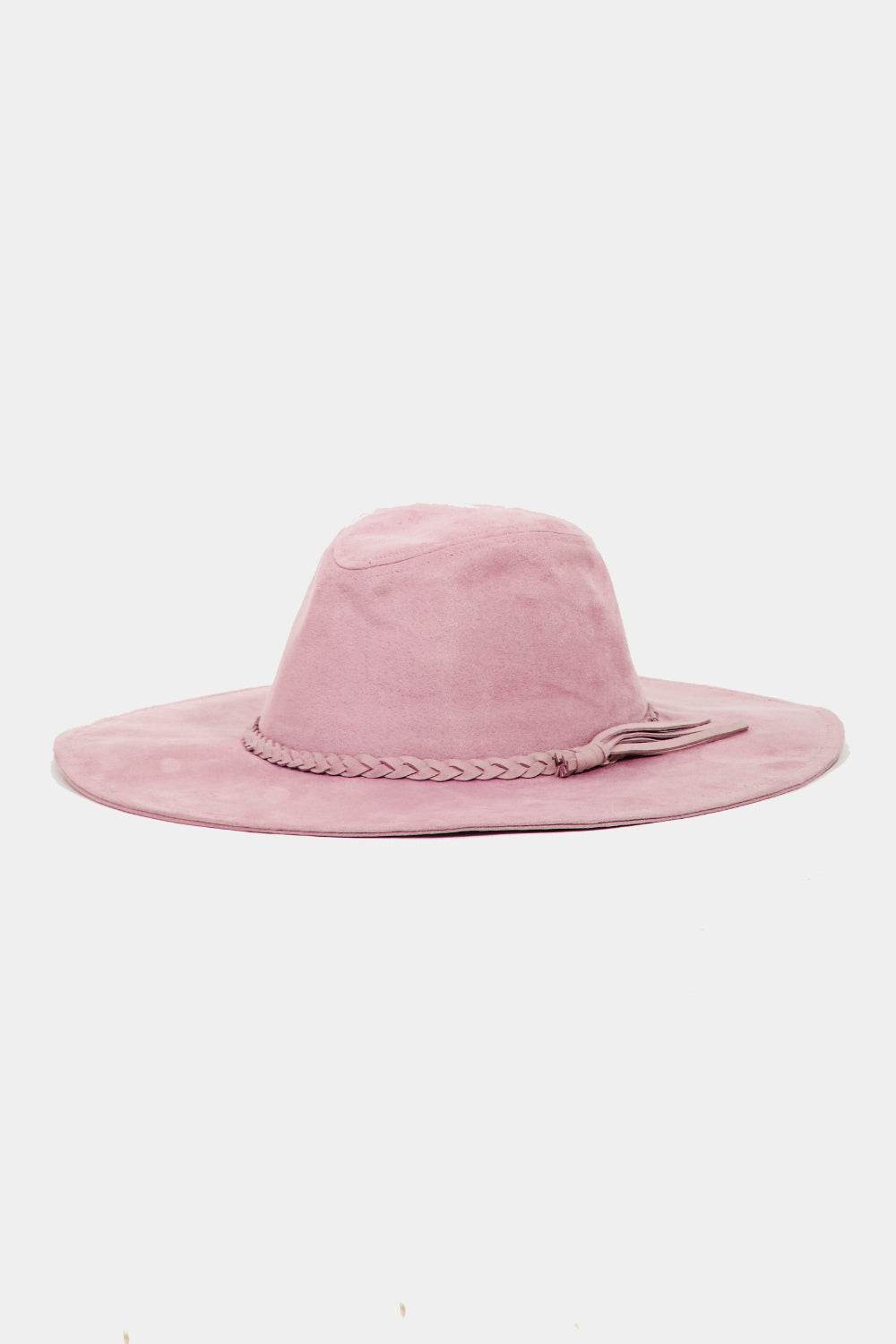 Fame Braided Faux Suede Hat - Delanoir