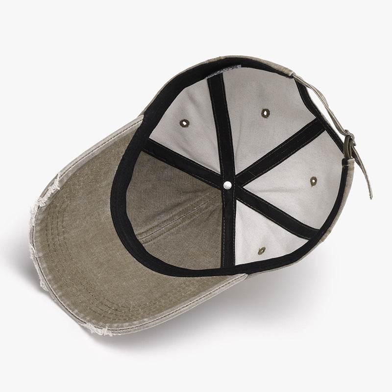 Distressed Washed Adjustable Baseball Cap - Delanoir
