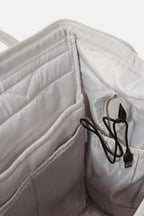 Himawari Contrast Waterproof Backpack Bag with External USB Port - Delanoir