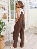 V-Neck Spaghetti Strap Jumpsuit - Delanoir