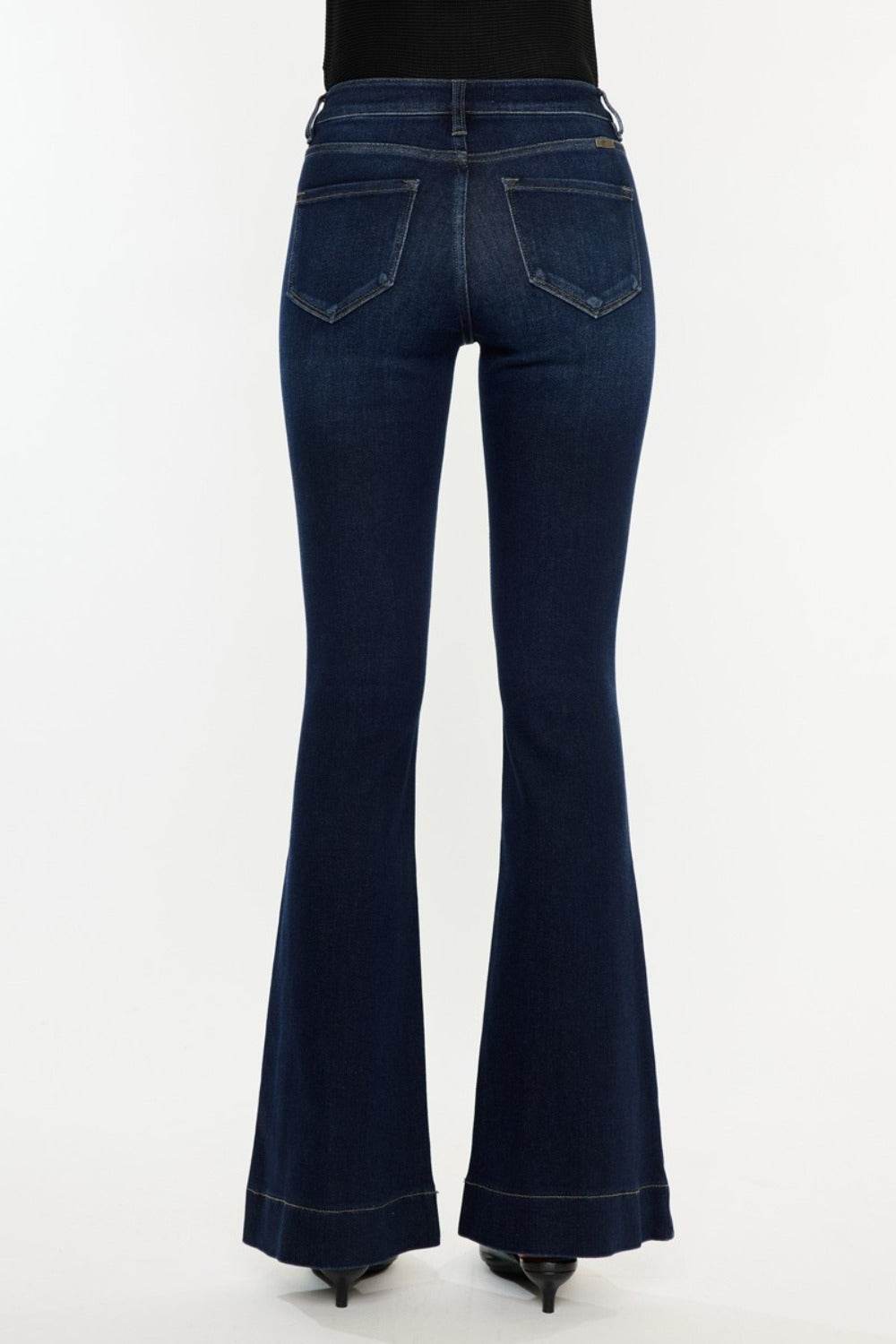 Kancan High Rise Slim Flare Jeans - Delanoir