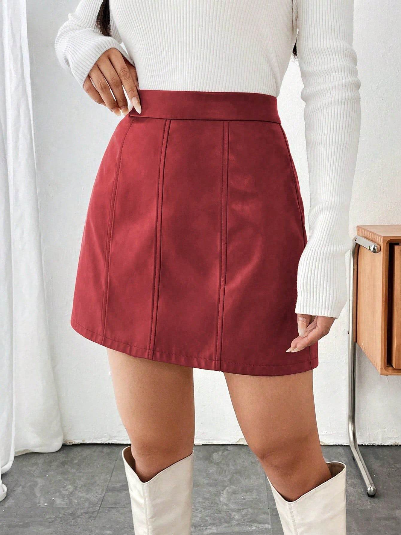 Mini Skirt with Zipper - Delanoir