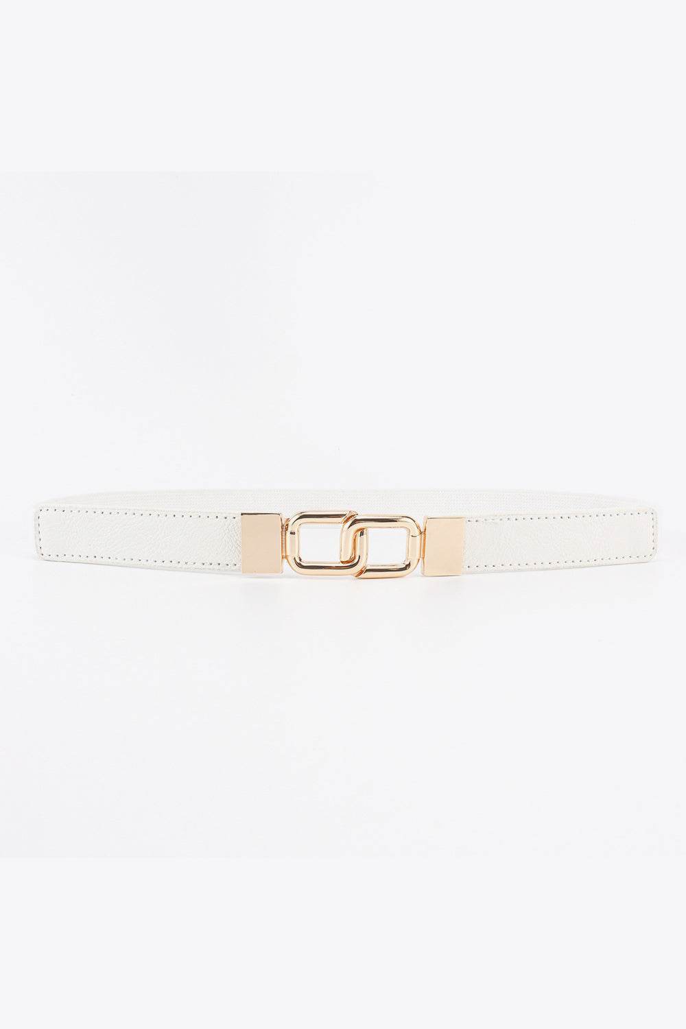 Geometric Double Buckle Elastic Belt - Delanoir