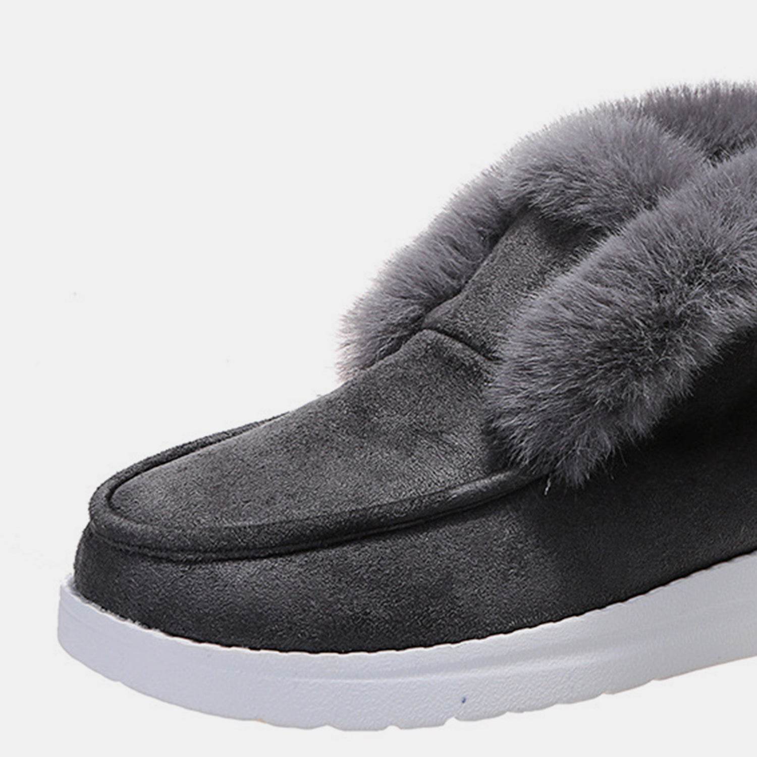 Furry Suede Snow Boots - Delanoir