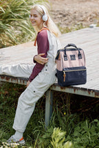 Himawari Waterproof Canvas Backpack Bag with Side Pockets - Delanoir