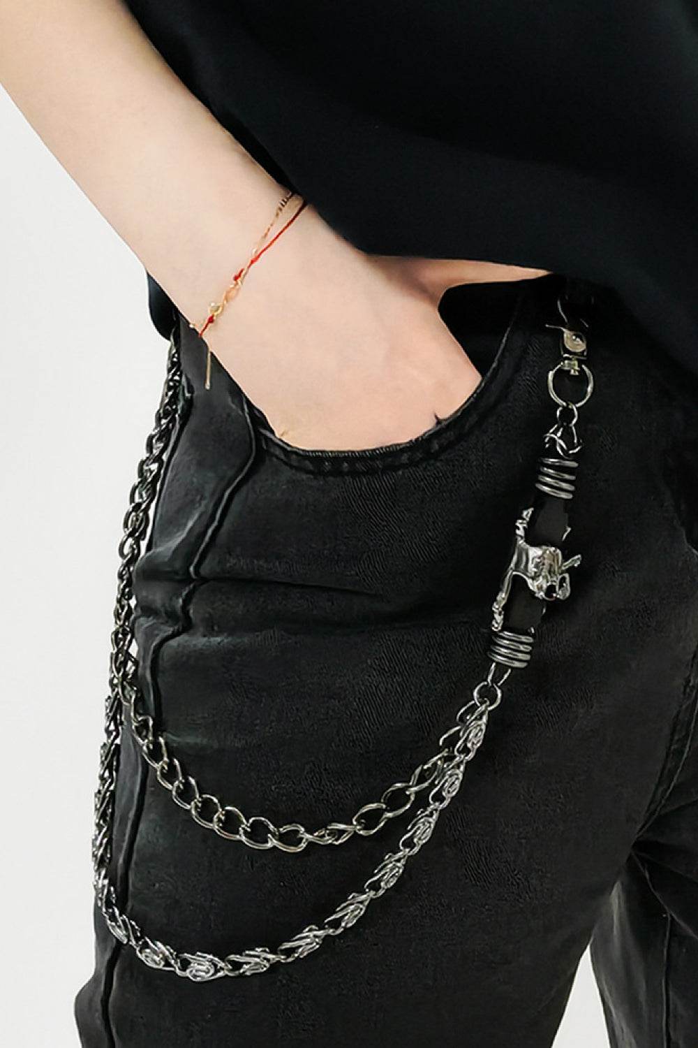 Double Layer Alloy Chain Belt - Delanoir