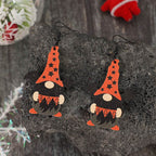 Wooden Point Hat Gnome Shape Earrings - Delanoir