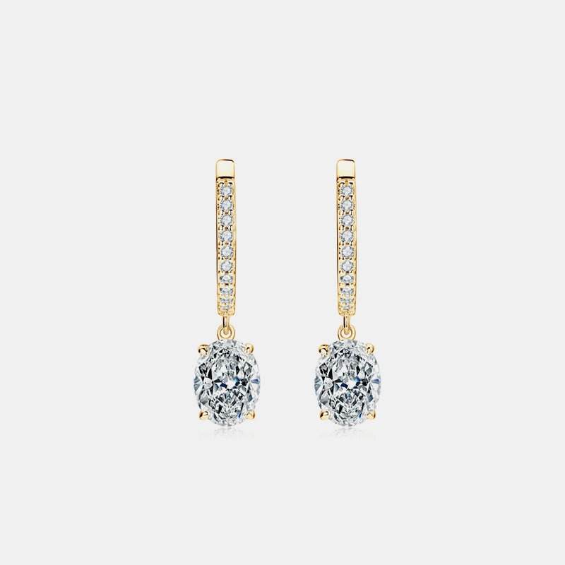 3 Carat Moissanite 925 Sterling Silver Earrings - Delanoir