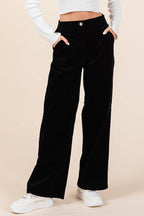 Mittoshop Corduroy Back Elastic Waist Pants - Delanoir