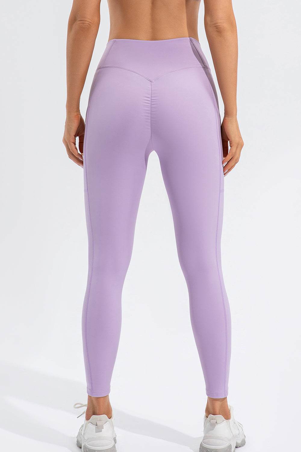 High Waist Active Leggings with Pockets - Delanoir
