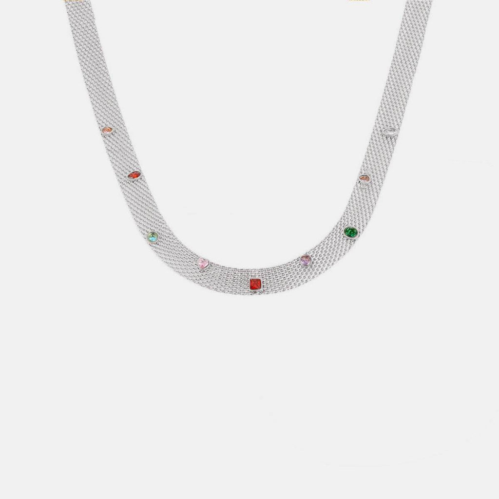 Titanium Steel Zircon Necklace - Delanoir