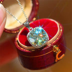 5 Carat Moissanite 925 Sterling Silver Pendant Necklace - Delanoir