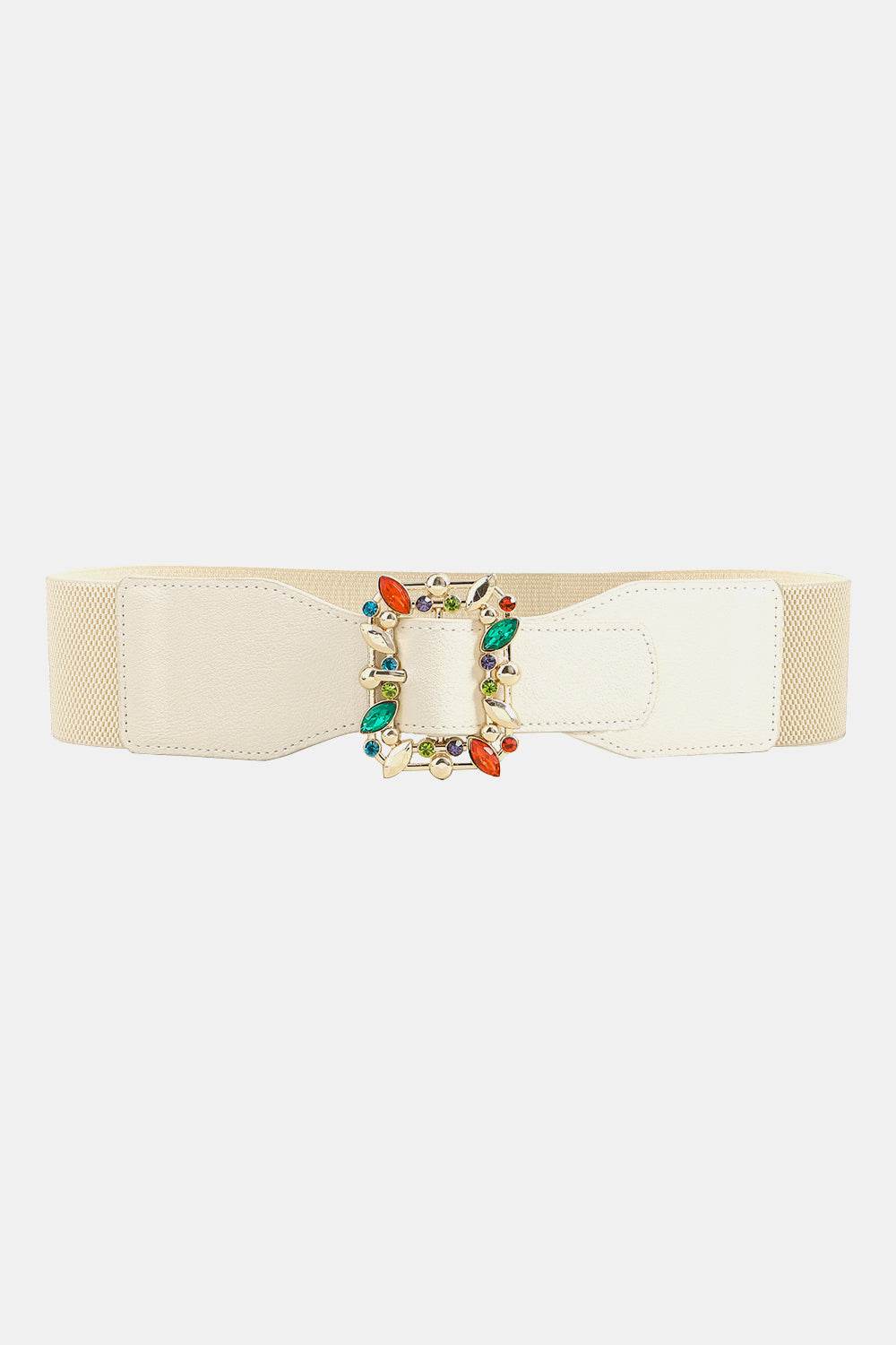 Multicolored Leaf Buckle Elastic Belt - Delanoir