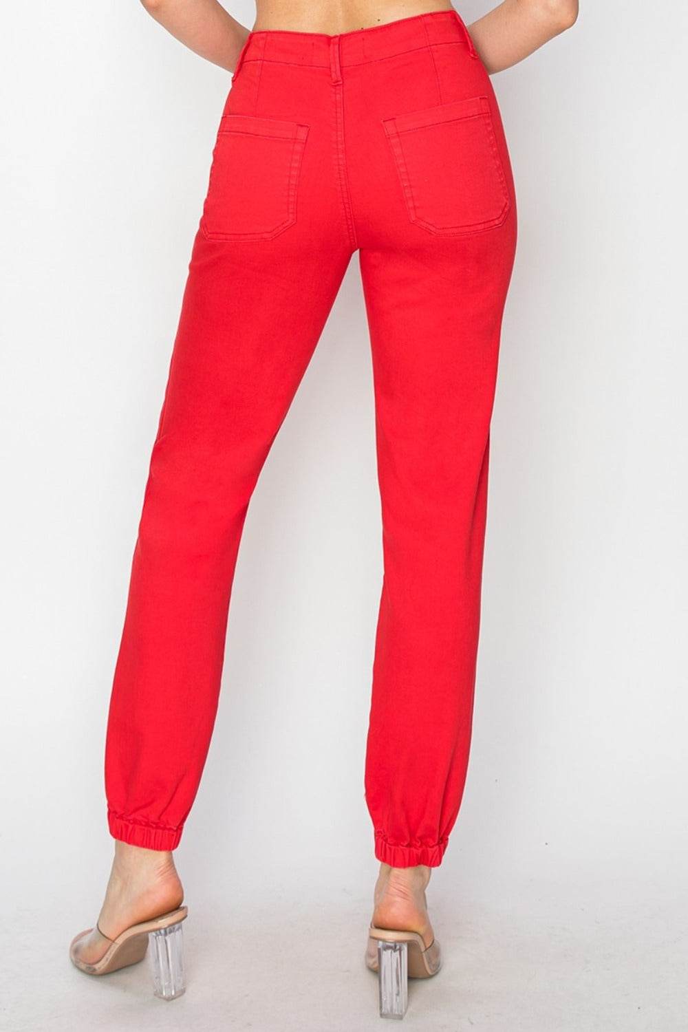RISEN Full Size High Waisted Jogger Jeans - Delanoir