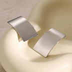 Stainless Steel Rectangle Earring - Delanoir