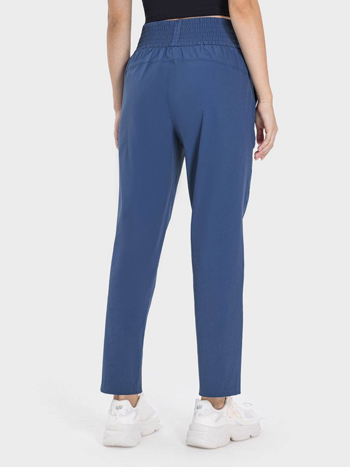 Millennia Pocketed High Waist Active Pants - Delanoir