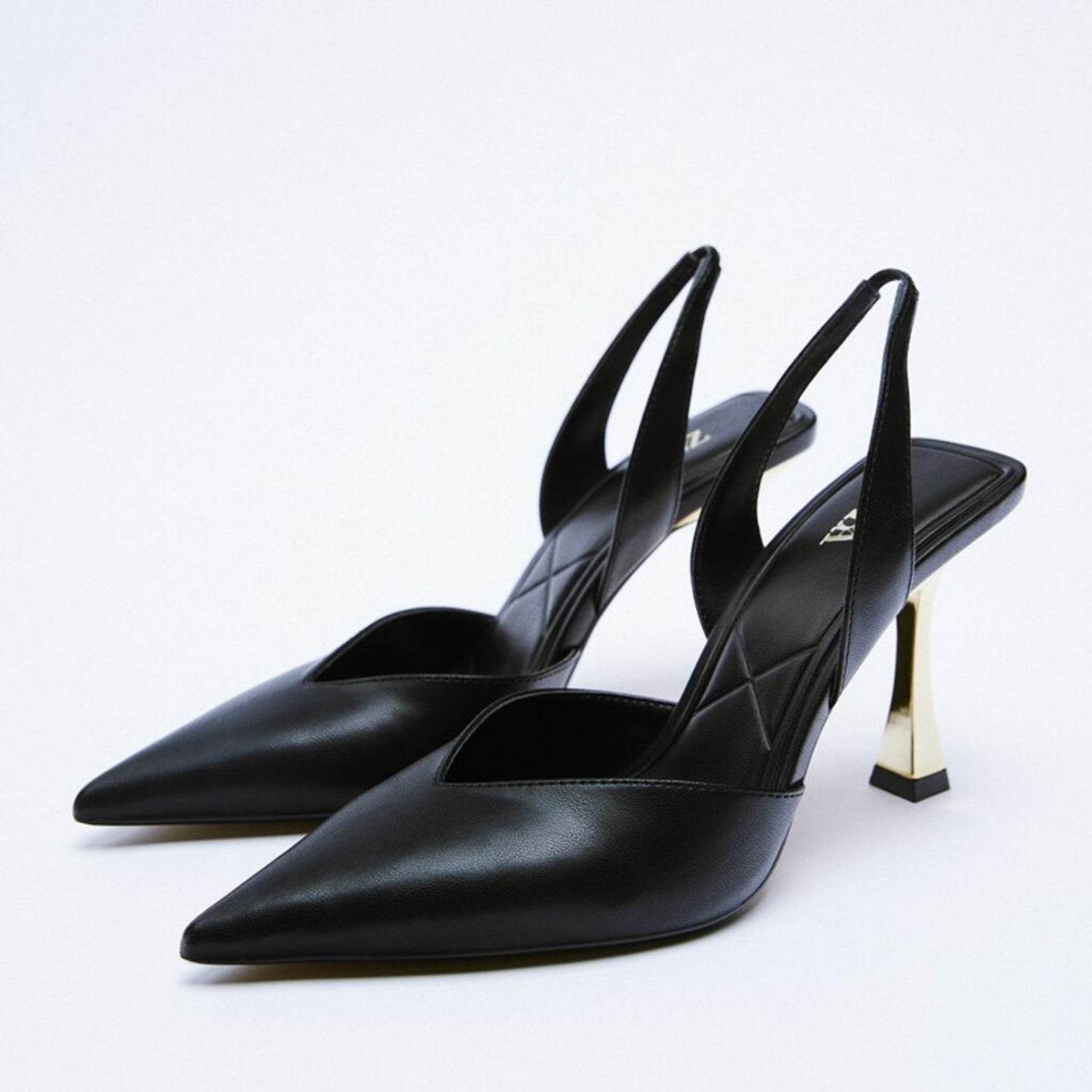 PU Leather Point Toe Stiletto Heel Pumps - Delanoir