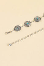 Vintage Turquoise Alloy Belt - Delanoir