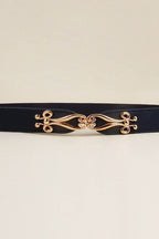 Alloy Buckle Elastic Belt - Delanoir