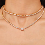 Titanium Steel Zircon Star Necklace - Delanoir