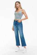 bytos Full Size Cat's Whiskers Mid Rise Ankle Jeans - Delanoir