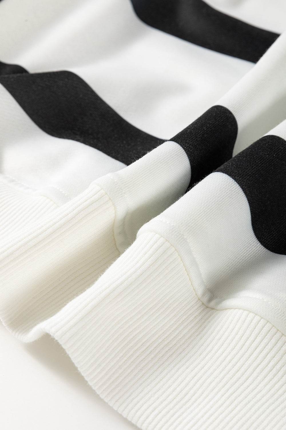 Striped Round Neck Long Sleeve Top and Pants Set - Delanoir