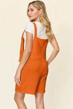 Double Take Full Size Texture Sleeveless Romper - Delanoir
