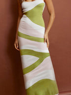 Spaghetti Strap Maxi Sweater Dress - Delanoir