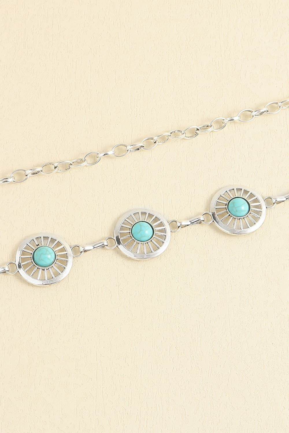 Vintage Turquoise Alloy Belt - Delanoir