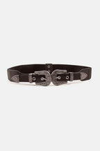Symmetrical Zinc Alloy Buckle PU Leather Belt - Delanoir