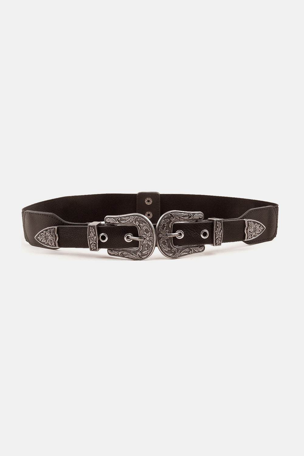 Symmetrical Zinc Alloy Buckle PU Leather Belt - Delanoir