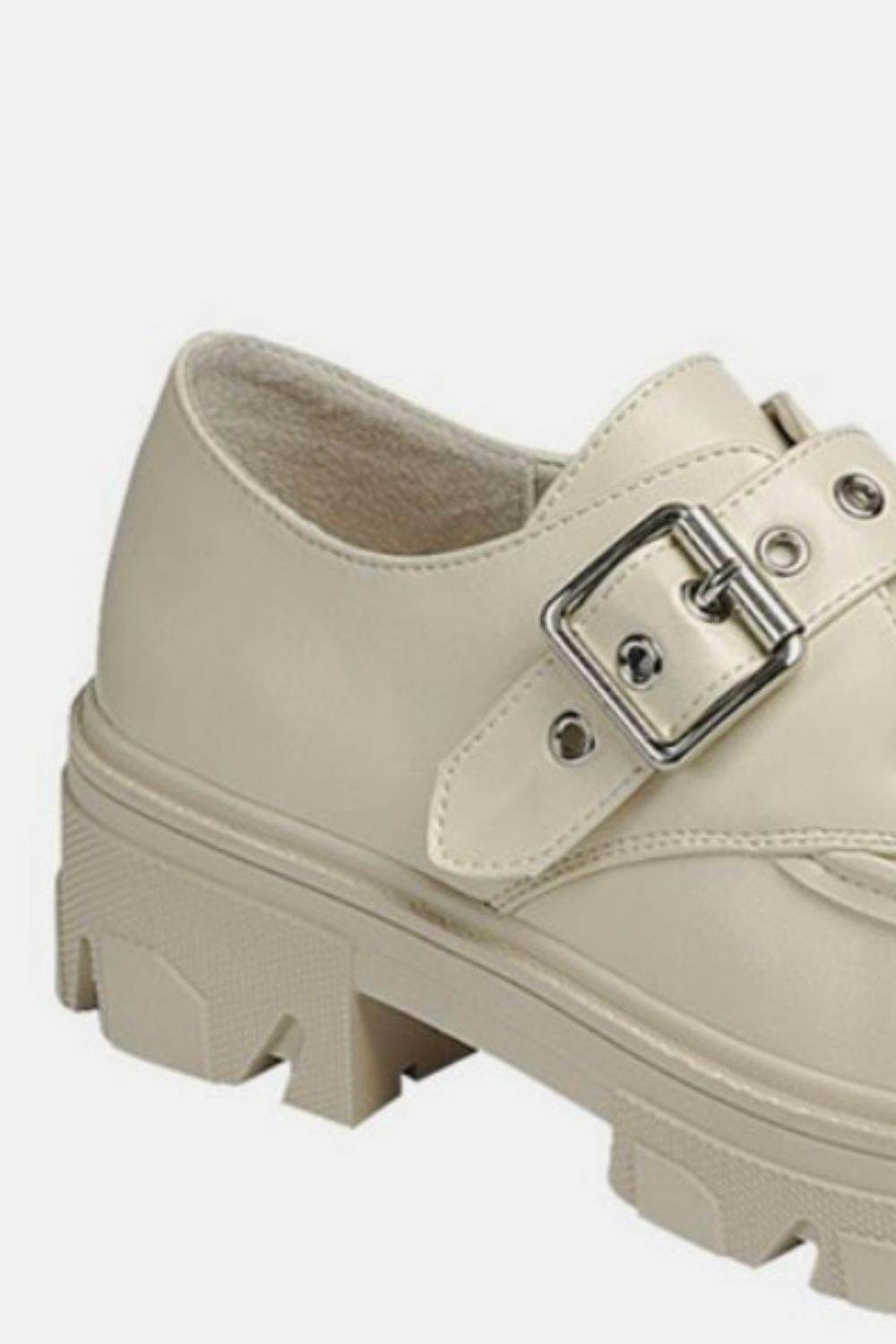 Forever Link Buckled Platform Lug Sole Loafers - Delanoir