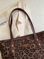 Leopard Polyester Tote Bag - Delanoir