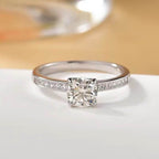 2 Carat Moissanite Zircon 925 Sterling Silver Ring - Delanoir