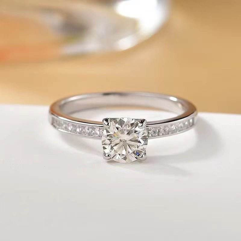 2 Carat Moissanite Zircon 925 Sterling Silver Ring - Delanoir