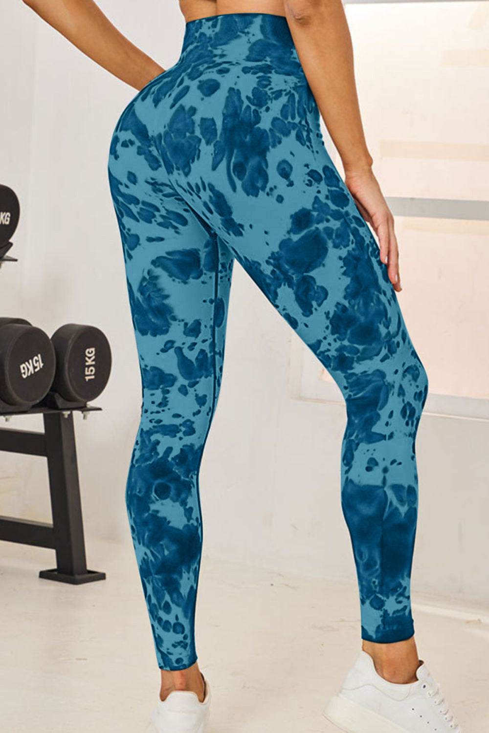 Tie-Dye High Waist Active Leggings - Delanoir