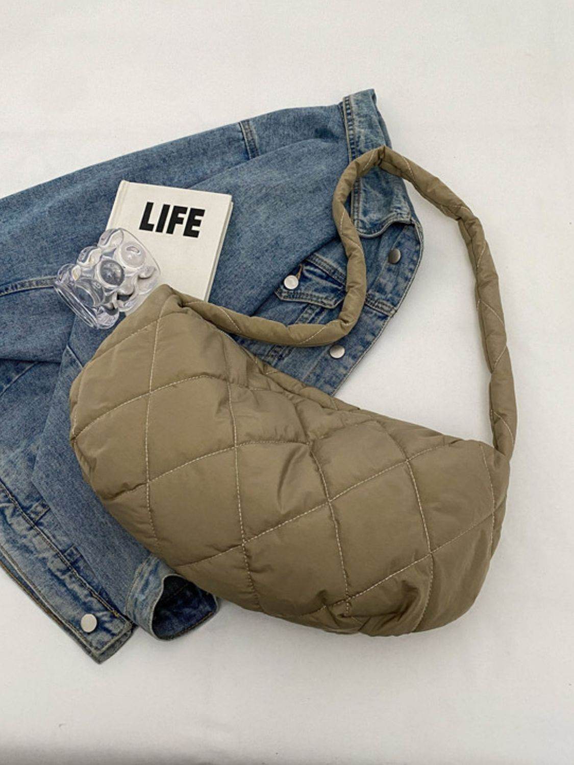 Quilted Polyester Crossbody Bag - Delanoir