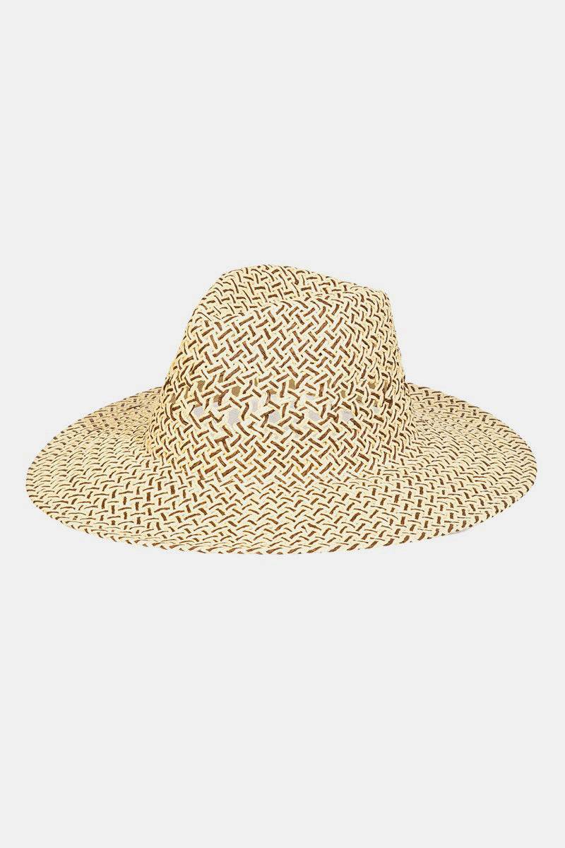 Fame Cutout Woven Straw Hat - Delanoir