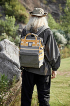 Himawari Striped Waterproof Nylon Backpack Bag with Side Pockets - Delanoir