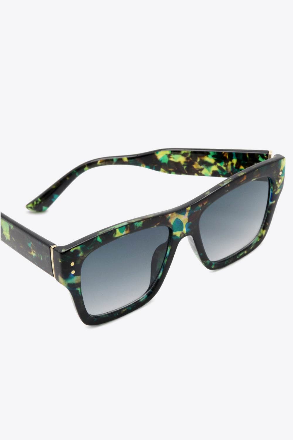 UV400 Patterned Polycarbonate Square Sunglasses - Delanoir