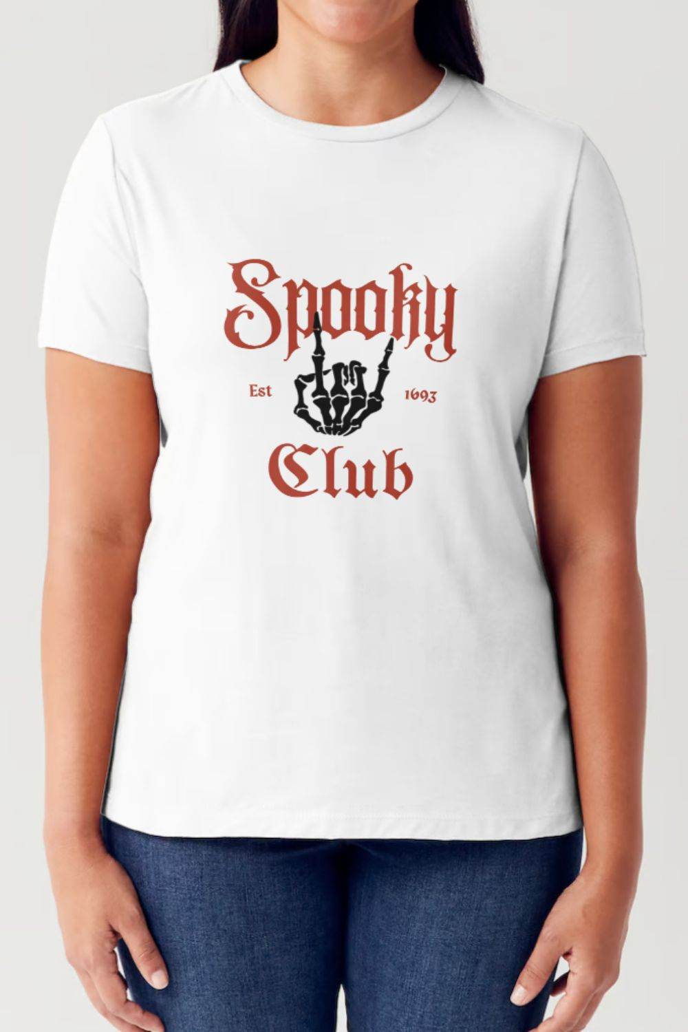 Simply Love Full Size SPOOKY CLUB Short Sleeve Tubular T-Shirt - Delanoir