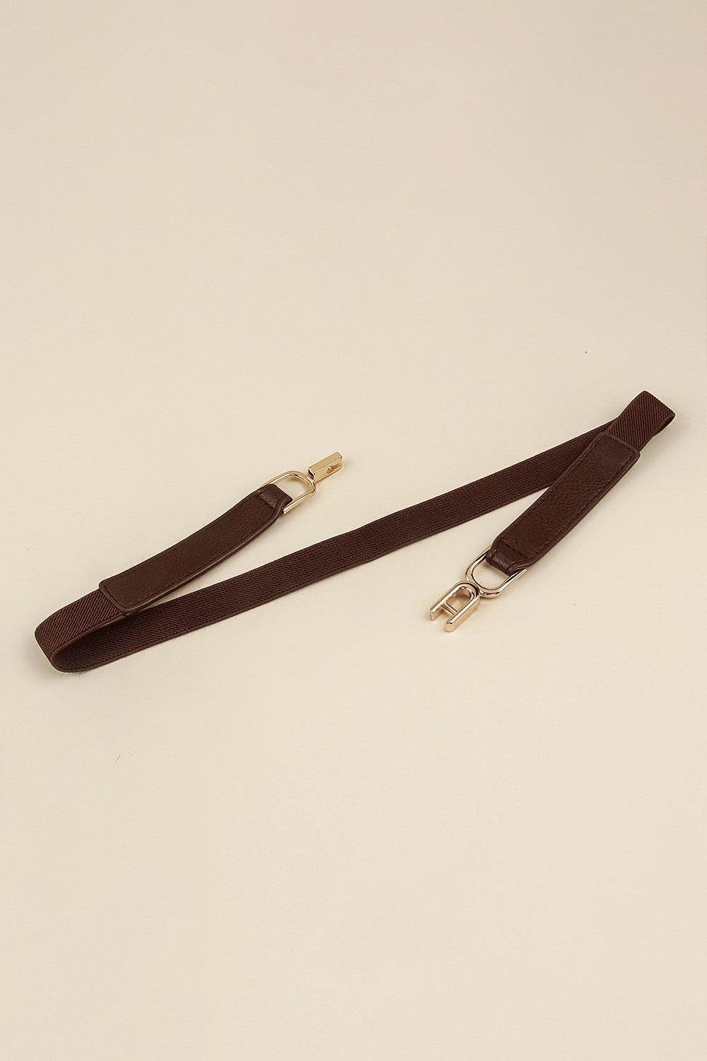 Alloy Buckle Elastic Belt - Delanoir