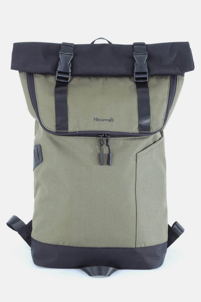Himawari Contrast Waterproof Canvas Backpack Bag - Delanoir