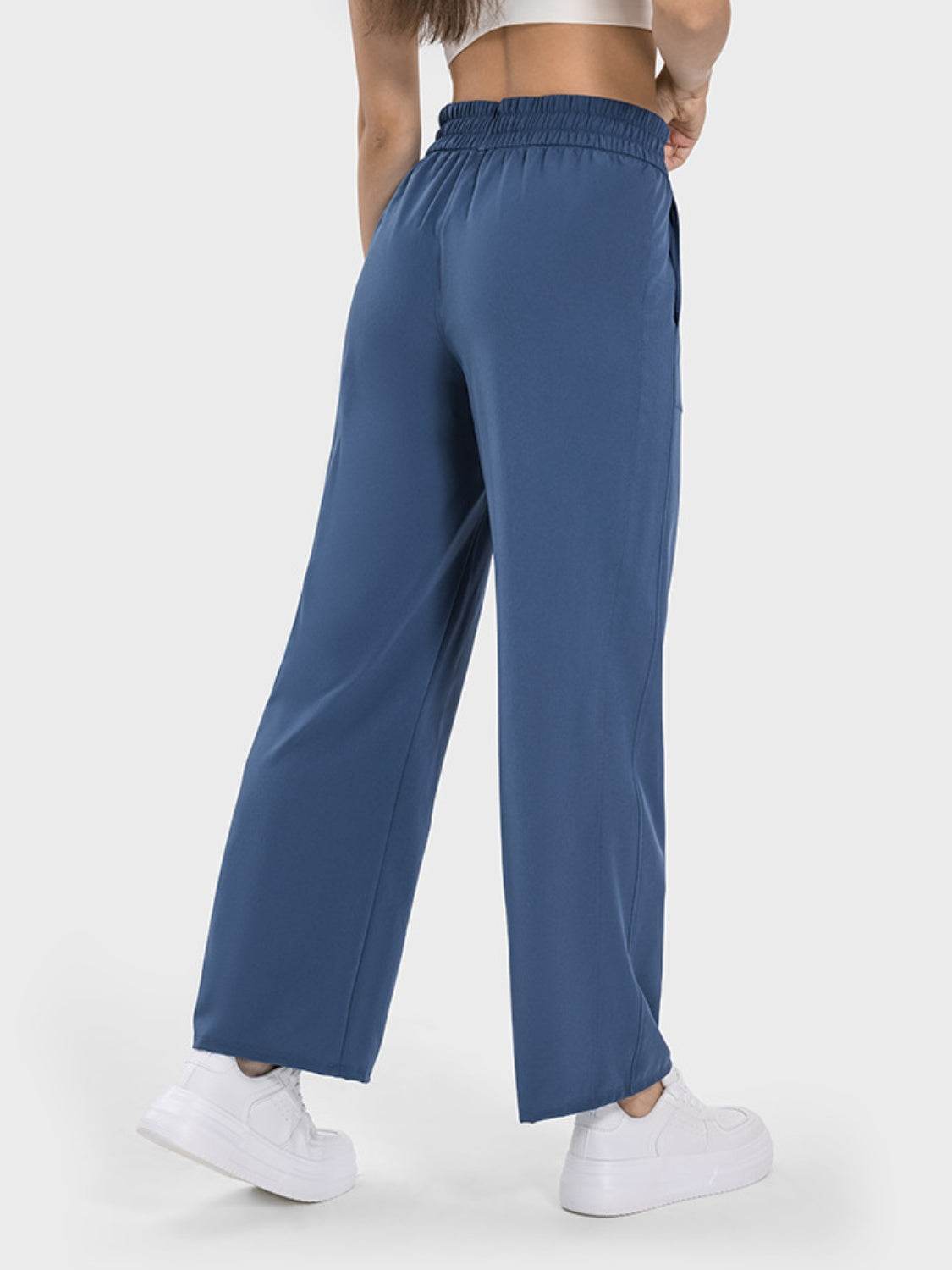 Millennia Drawstring Pocketed Active Pants - Delanoir