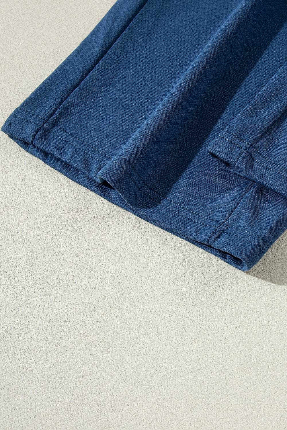 Drawstring Elastic Waist Straight Leg Pants - Delanoir