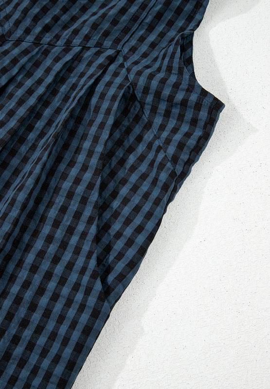 Plaid Wide Strap Wide Leg Overalls - Delanoir