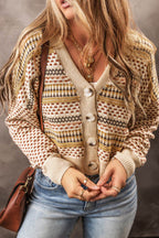 Button Down Long Sleeve Cardigan - Delanoir