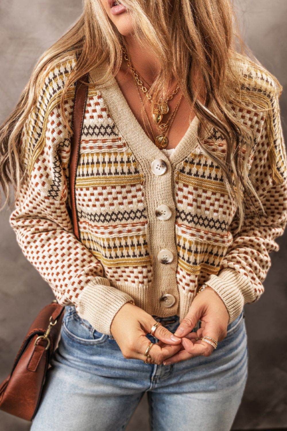 Button Down Long Sleeve Cardigan - Delanoir