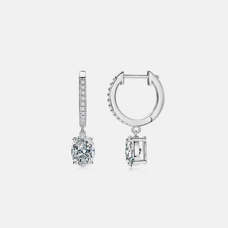 3 Carat Moissanite 925 Sterling Silver Earrings - Delanoir