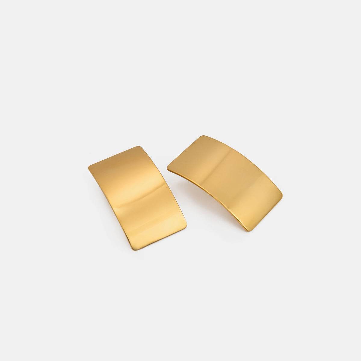 Stainless Steel Rectangle Earring - Delanoir
